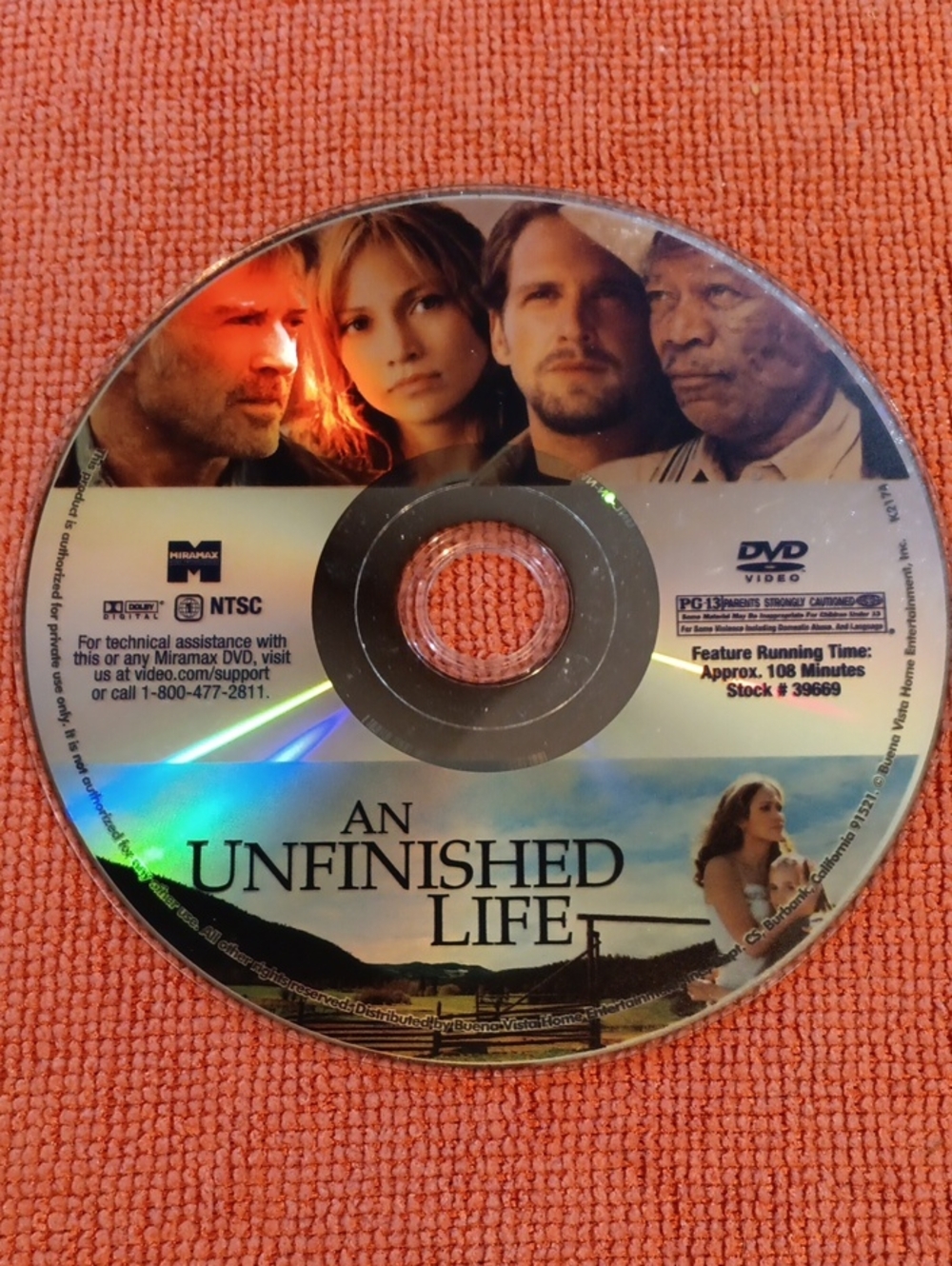 3/$12 An Unfinished Life (DVD) *NO CASE*